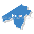 Yeadon borough, Delaware County, Pennsylvania (Solid Fill with Shadow)