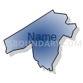 Yeadon borough, Delaware County, Pennsylvania (Radial Fill with Shadow)