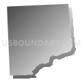 Union township, Tioga County, Pennsylvania (Gray Gradient Fill with Shadow)