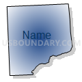 Union township, Tioga County, Pennsylvania (Radial Fill with Shadow)