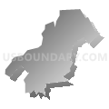 Cross Roads borough, York County, Pennsylvania (Gray Gradient Fill with Shadow)