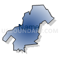 Cross Roads borough, York County, Pennsylvania (Radial Fill with Shadow)