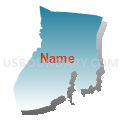 Jackson township, York County, Pennsylvania (Blue Gradient Fill with Shadow)