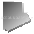 Waterford borough, Erie County, Pennsylvania (Gray Gradient Fill with Shadow)