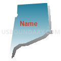 Nicholson borough, Wyoming County, Pennsylvania (Blue Gradient Fill with Shadow)