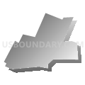 Tunkhannock borough, Wyoming County, Pennsylvania (Gray Gradient Fill with Shadow)
