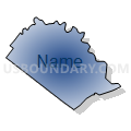 Northampton township, Bucks County, Pennsylvania (Radial Fill with Shadow)