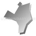 Shoemakersville borough, Berks County, Pennsylvania (Gray Gradient Fill with Shadow)
