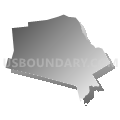 West Bradford township, Chester County, Pennsylvania (Gray Gradient Fill with Shadow)