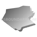 West Caln township, Chester County, Pennsylvania (Gray Gradient Fill with Shadow)