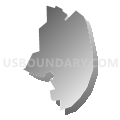 Donora borough, Washington County, Pennsylvania (Gray Gradient Fill with Shadow)