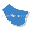 New Eagle borough, Washington County, Pennsylvania (Solid Fill with Shadow)