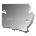 Big Beaver borough, Beaver County, Pennsylvania (Gray Gradient Fill with Shadow)