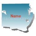 Big Beaver borough, Beaver County, Pennsylvania (Blue Gradient Fill with Shadow)