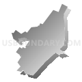 Emmaus borough, Lehigh County, Pennsylvania (Gray Gradient Fill with Shadow)