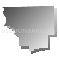 Daugherty township, Beaver County, Pennsylvania (Gray Gradient Fill with Shadow)
