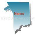 Economy borough, Beaver County, Pennsylvania (Blue Gradient Fill with Shadow)