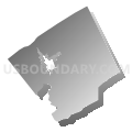 Derry township, Mifflin County, Pennsylvania (Gray Gradient Fill with Shadow)