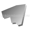 Georgetown borough, Beaver County, Pennsylvania (Gray Gradient Fill with Shadow)