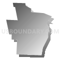 Sayre borough, Bradford County, Pennsylvania (Gray Gradient Fill with Shadow)