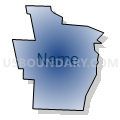 Sayre borough, Bradford County, Pennsylvania (Radial Fill with Shadow)