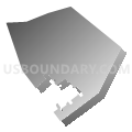 Dallas township, Luzerne County, Pennsylvania (Gray Gradient Fill with Shadow)