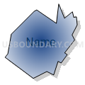 Jenkintown borough, Montgomery County, Pennsylvania (Radial Fill with Shadow)