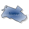 Pottstown borough, Montgomery County, Pennsylvania (Radial Fill with Shadow)