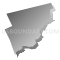 Rice township, Luzerne County, Pennsylvania (Gray Gradient Fill with Shadow)