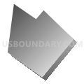 Hughestown borough, Luzerne County, Pennsylvania (Gray Gradient Fill with Shadow)