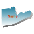 Susquehanna township, Juniata County, Pennsylvania (Blue Gradient Fill with Shadow)