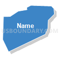 North Catasauqua borough, Northampton County, Pennsylvania (Solid Fill with Shadow)