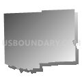 Delaware township, Mercer County, Pennsylvania (Gray Gradient Fill with Shadow)