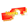 Upper Nazareth township, Northampton County, Pennsylvania (Bright Blending Fill with Shadow)