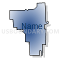 Jackson Center borough, Mercer County, Pennsylvania (Radial Fill with Shadow)