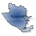 Columbia borough, Lancaster County, Pennsylvania (Radial Fill with Shadow)