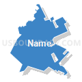 Elizabethtown borough, Lancaster County, Pennsylvania (Solid Fill with Shadow)