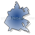 Elizabethtown borough, Lancaster County, Pennsylvania (Radial Fill with Shadow)