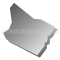 Hawley borough, Wayne County, Pennsylvania (Gray Gradient Fill with Shadow)