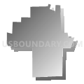 Harrisville borough, Butler County, Pennsylvania (Gray Gradient Fill with Shadow)