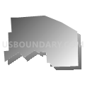 East Butler borough, Butler County, Pennsylvania (Gray Gradient Fill with Shadow)