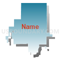 Clark city, Clark County, South Dakota (Blue Gradient Fill with Shadow)