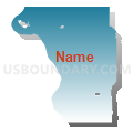 West Walworth UT, Walworth County, South Dakota (Blue Gradient Fill with Shadow)