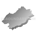 District 5, Johnson County, Tennessee (Gray Gradient Fill with Shadow)