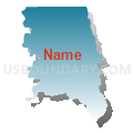Burnet CCD, Burnet County, Texas (Blue Gradient Fill with Shadow)