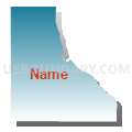 Mason West CCD, Mason County, Texas (Blue Gradient Fill with Shadow)