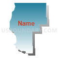 Parowan CCD, Iron County, Utah (Blue Gradient Fill with Shadow)