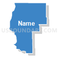 Parowan CCD, Iron County, Utah (Solid Fill with Shadow)
