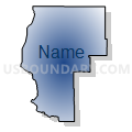 Parowan CCD, Iron County, Utah (Radial Fill with Shadow)