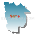 Lehi CCD, Utah County, Utah (Blue Gradient Fill with Shadow)
